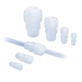 ข้อต่อลม ฟิตติ้งลม ท่อลม Fluoropolymer Bore Through Connector LQHB SMC